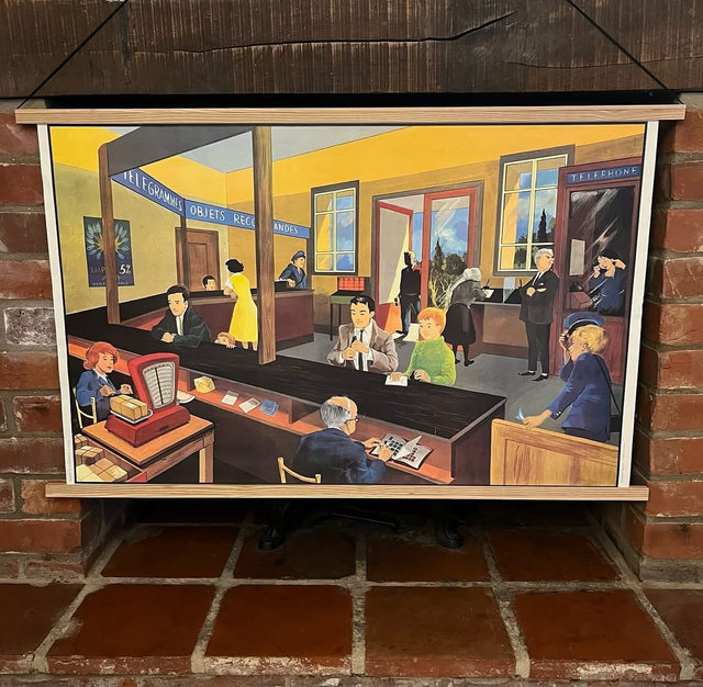 Incredible 1950’s French Double Sided School Educational Poster