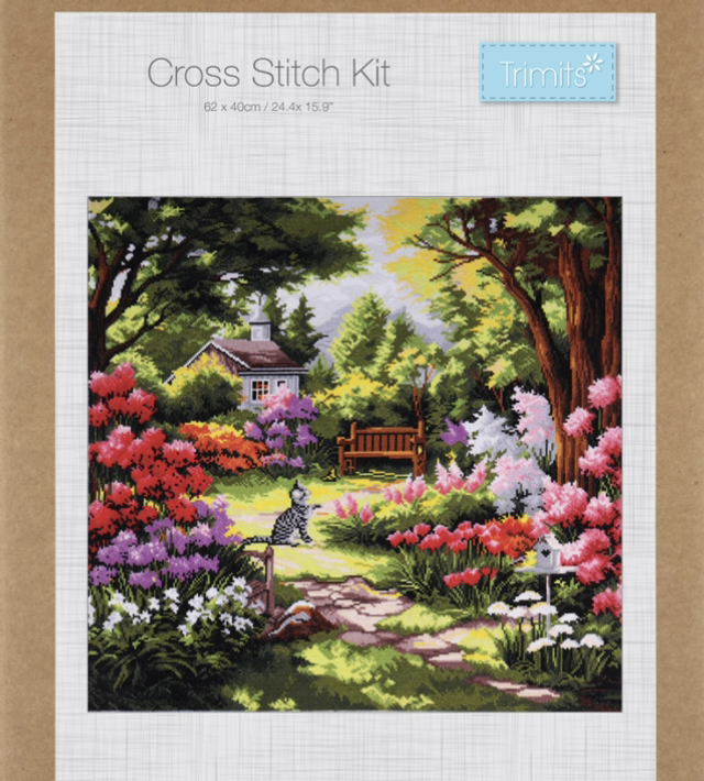 Counted Cross Stitch Kit: Extra Large: Garden - Trimits