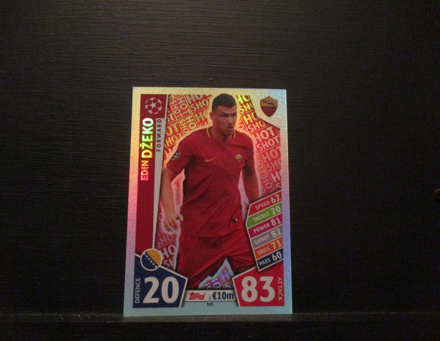 Edin Dzeko - UEFA Champions League Match Attax 2017/18 Original Trading Card #395