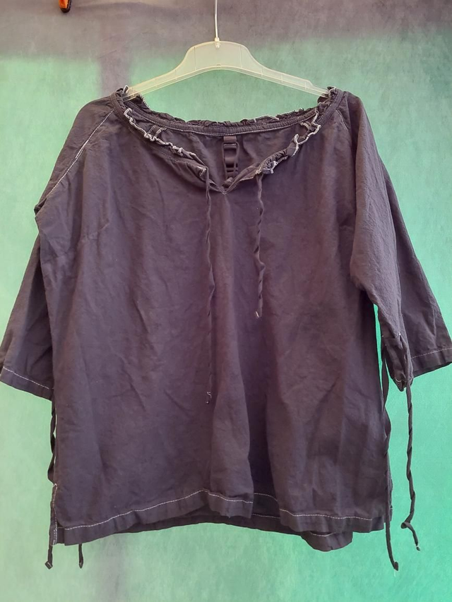 Bluse Birga 3/4 arm dunkelgrau