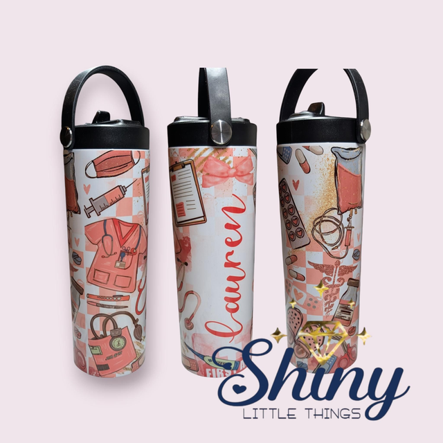 20oz Stainless Steel Nurses Water Bottle