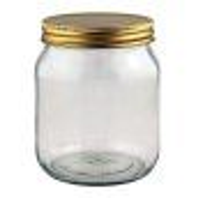 Honey Jars - 1 lb or 16oz Round - box of 72 inc gold lids