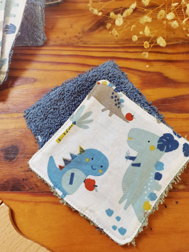 Lot de 8 cotons Dino Encre