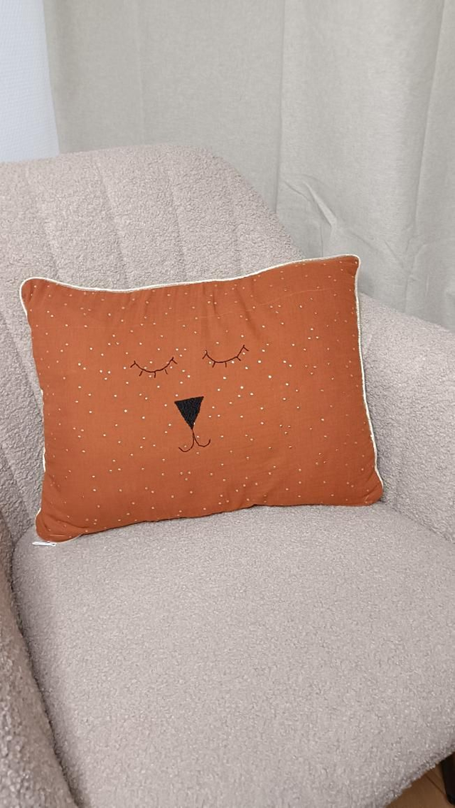 Coussin Terracotta brodé