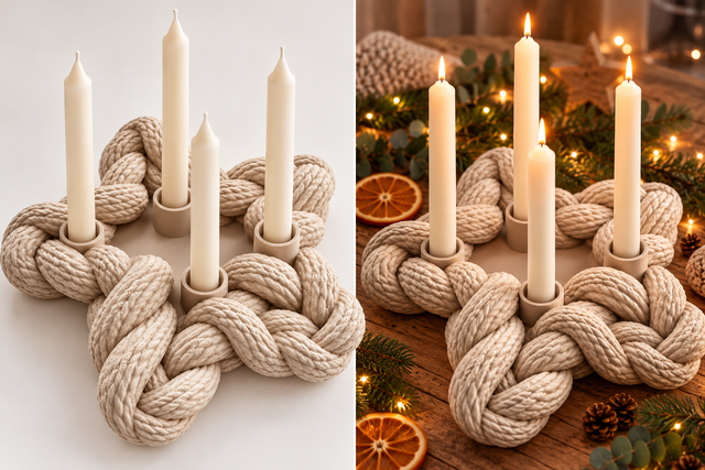 Adventskranz Knoten