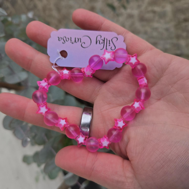 Pink star bracelet