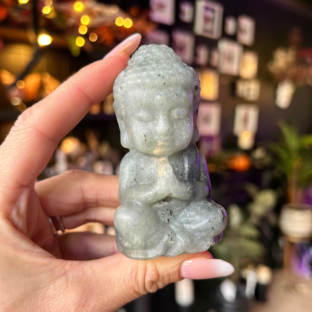 Labradorite Buddha Carving R58BF2