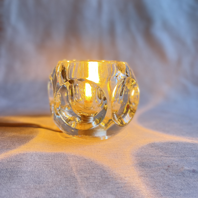 Icecube Tischleuchte Glas Mid-Century 
