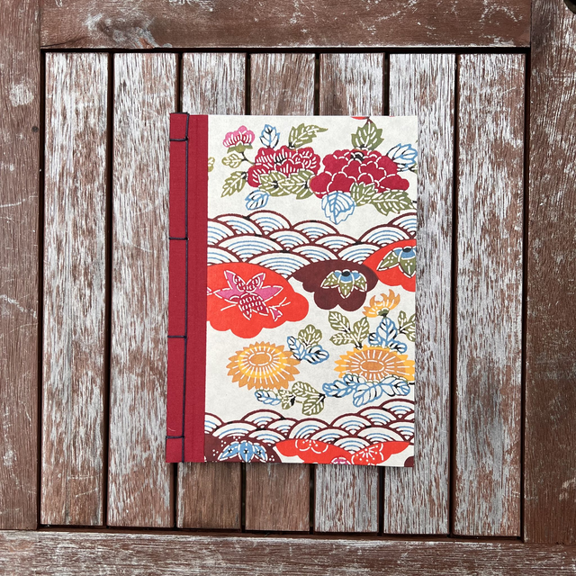 A5 Notebook — Hana, Japanese theme — Plain 90gsm paper