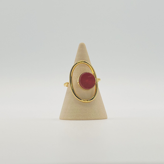 Bague Pia - agate rouge