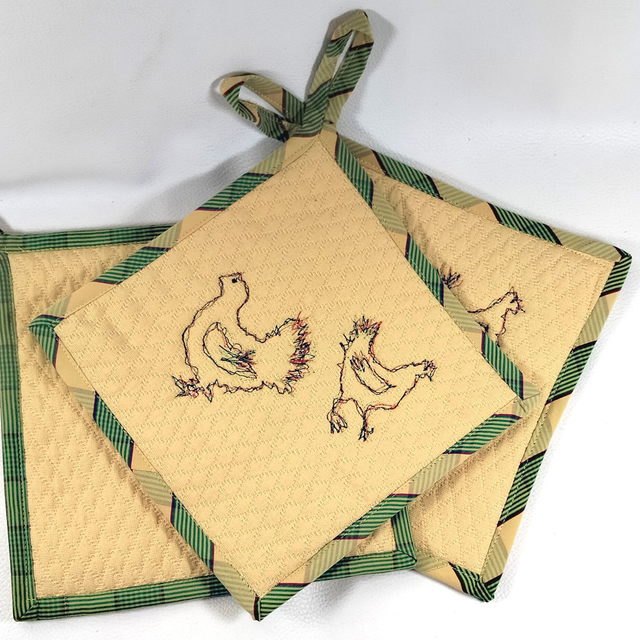 Manique poulettes en piqué libre