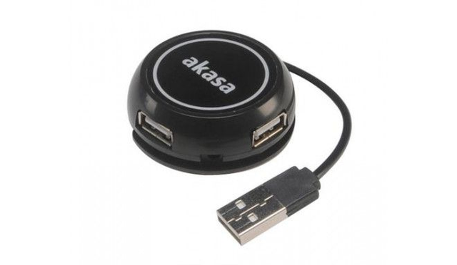 Akasa Connect4C 4-IN-1 USB 2.0 480 Mbit/s Black