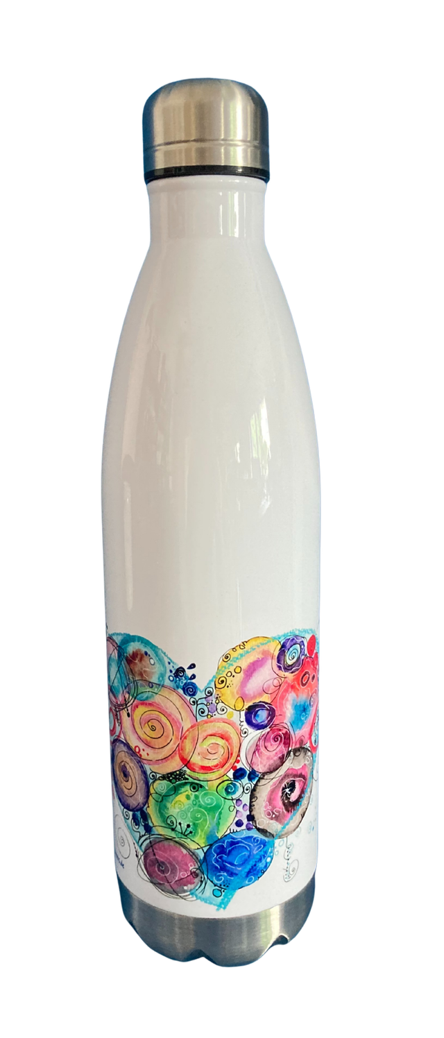 Thermosflasche "Herz blau"