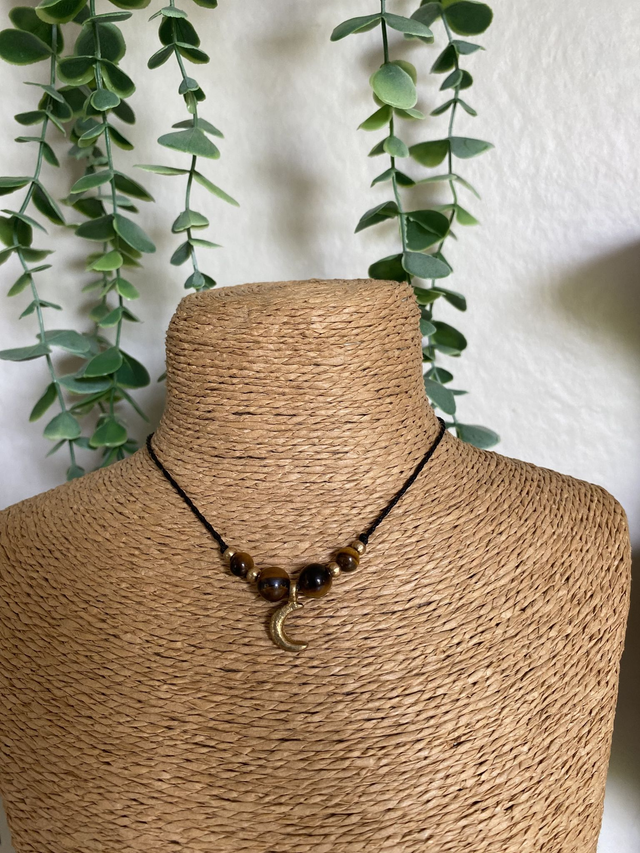 Collier MESSA ŒIL DE TIGRE - Personnalisable