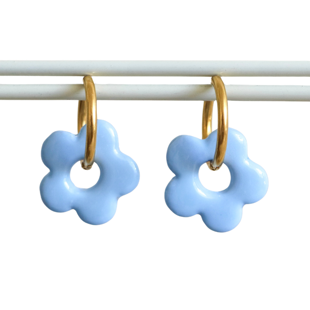 Fleurs Azea bleu clair