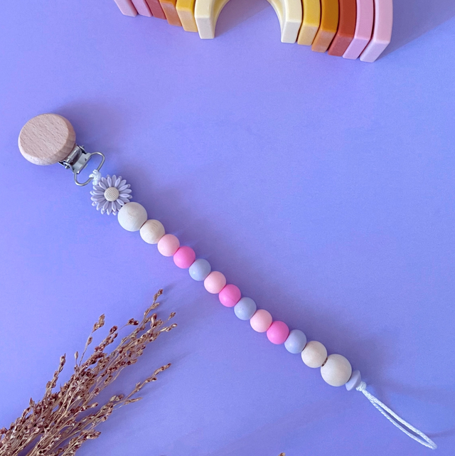 Attache tétine Lilas