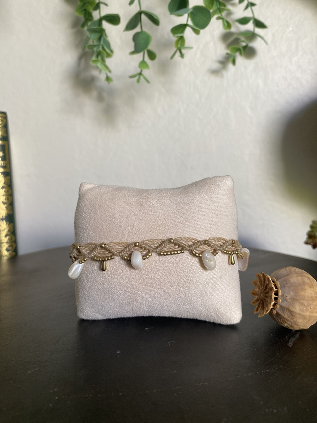 Bracelet de cheville MELINA - NACRE