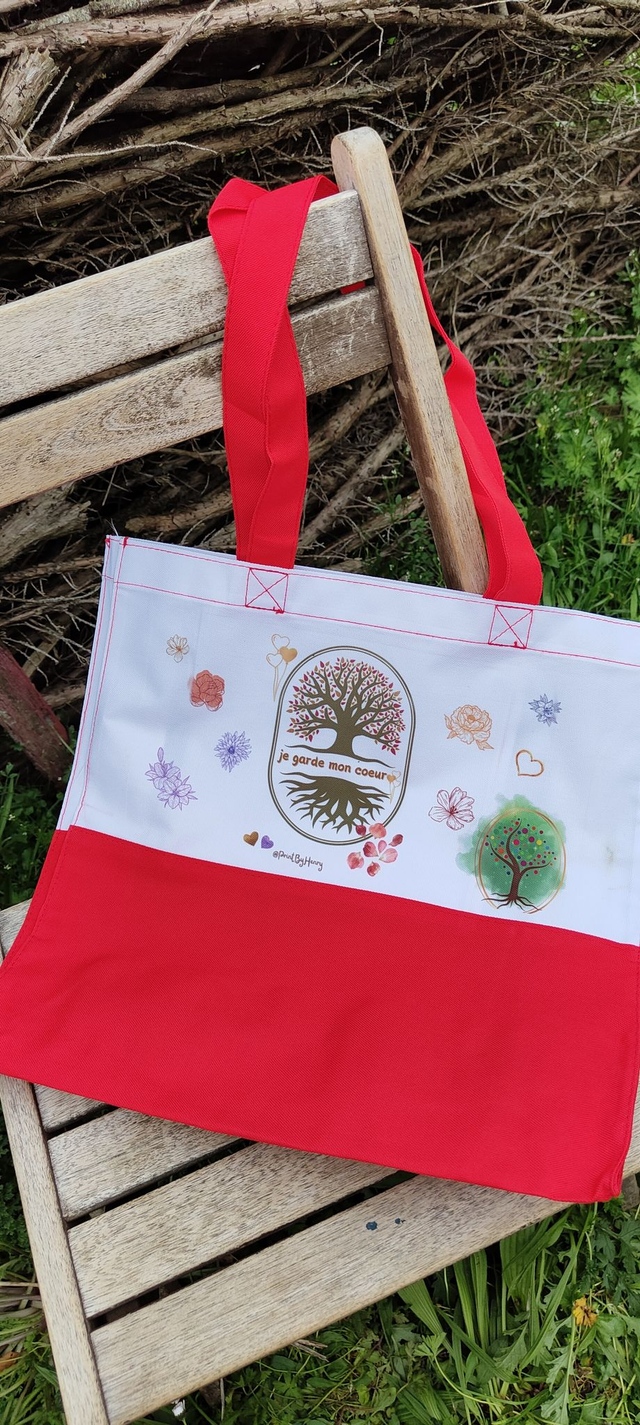 Sac cabas bicolore &quot; Arbre de vie&quot; - PrintbyHenry