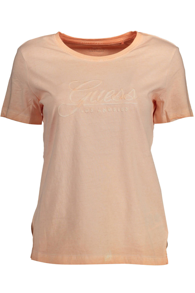 GUESS JEANS T-SHIRT MANICHE CORTE DONNA ROSA