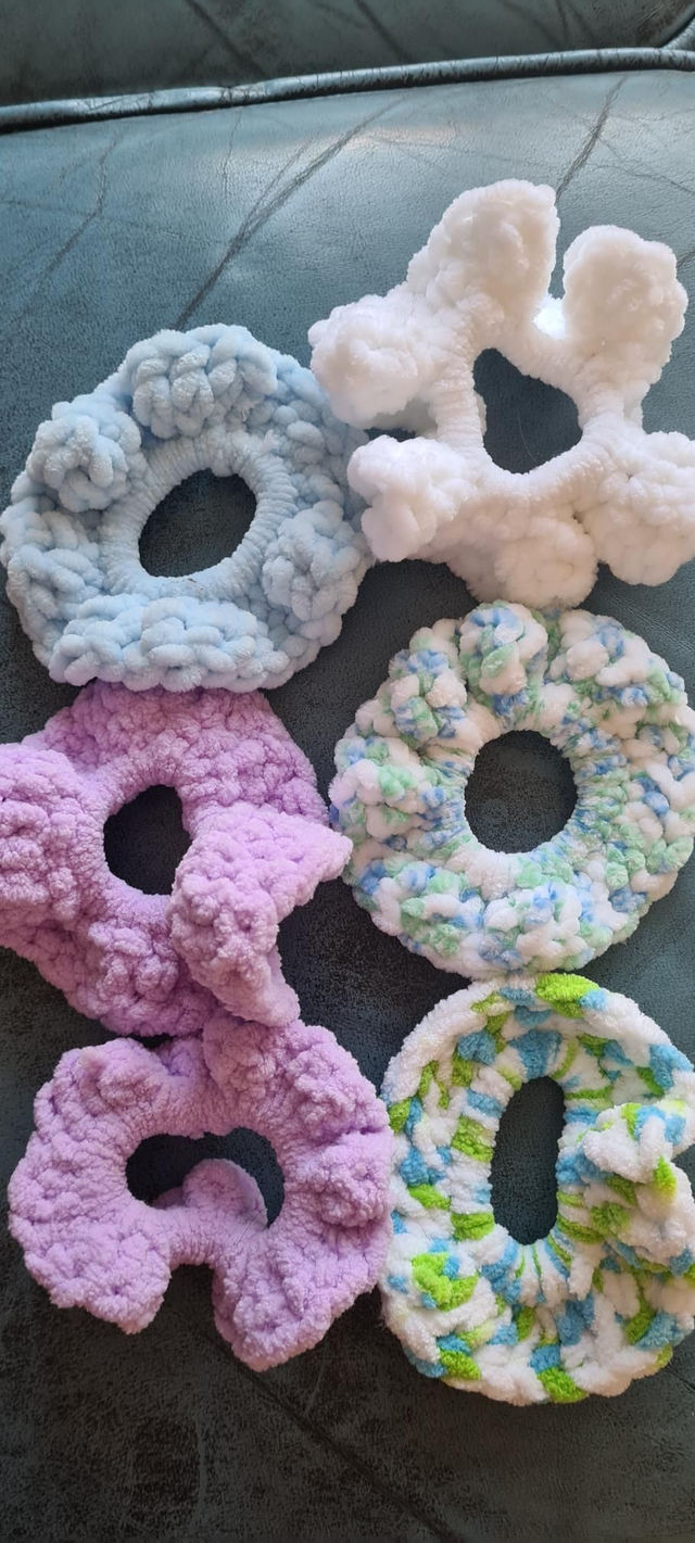 New Handmade Crochet Scrunchies Chenille