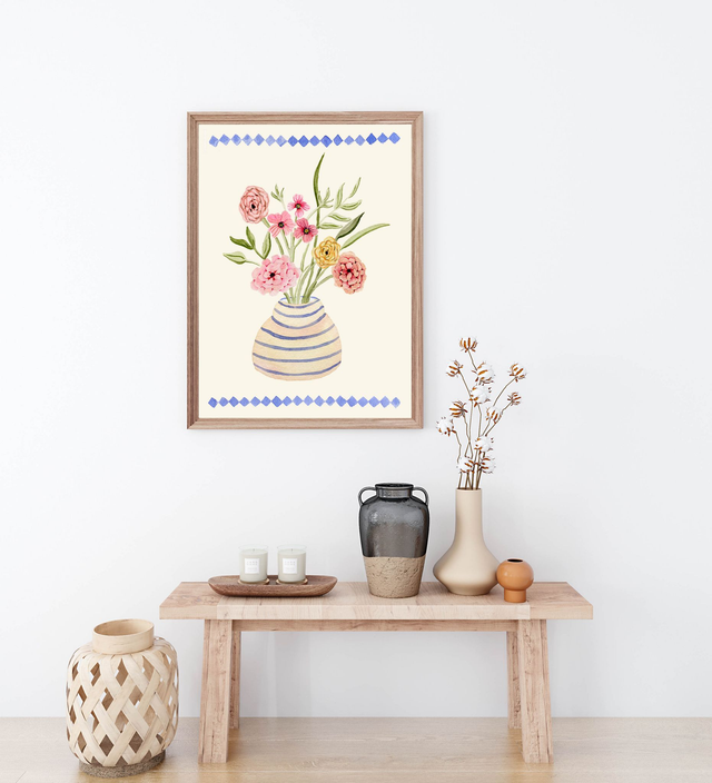 Illustration Print - Vase Beige