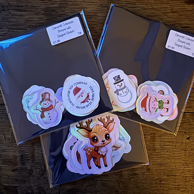 Mini Notepad with Easy Peel Christmas Stickers