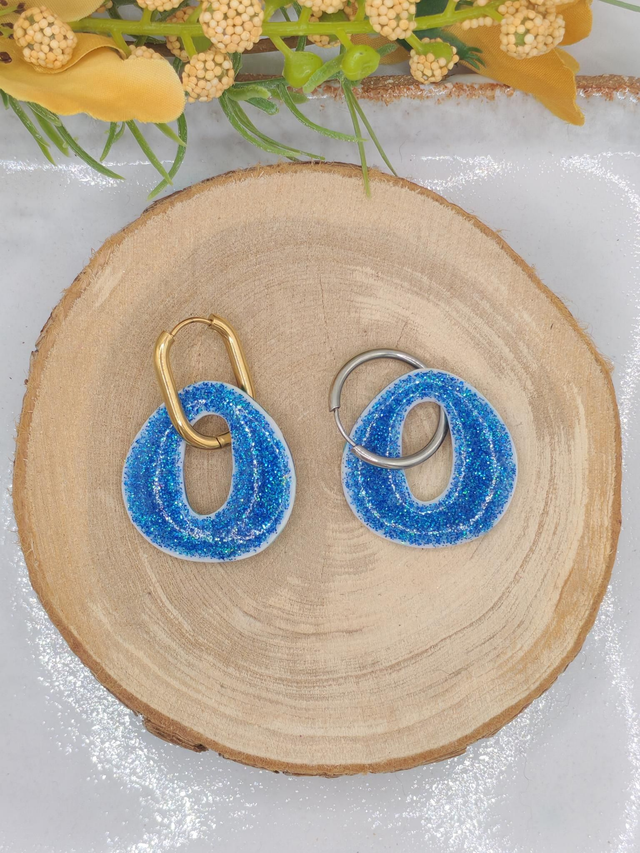 Rondelette blanc bleu réversible