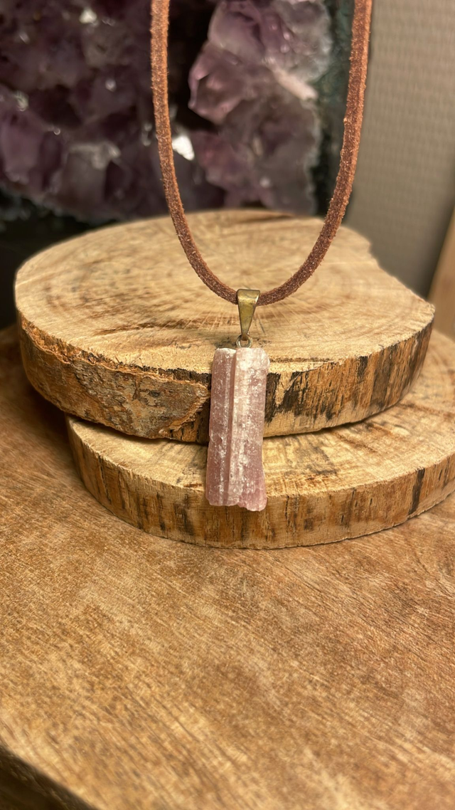 Pendentif TOURMALINE ROSE Brute