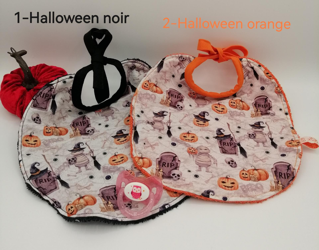 Bavoir Halloween coton à nouer 