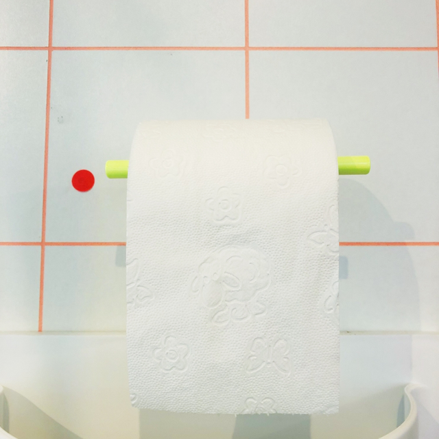 TOILETROLHOUDER NEON GEEL 