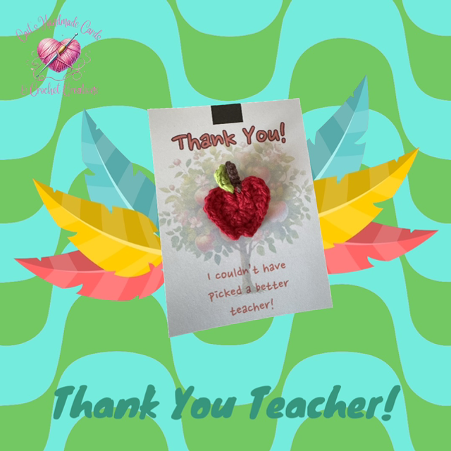 Thank You Teacher - Crochet- Apple