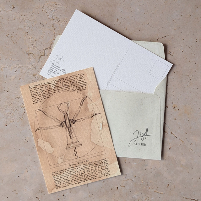 Carte postale - Café - Tire Bouchon De Gaulle de Vitruve