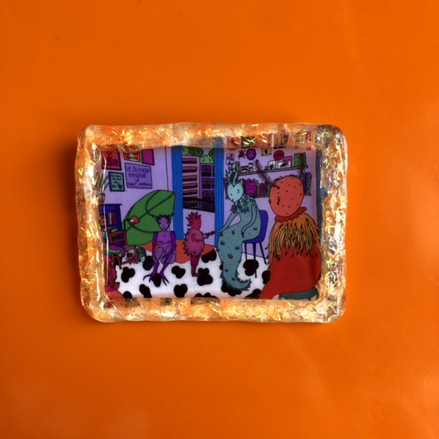 Queer handmade resin frame 