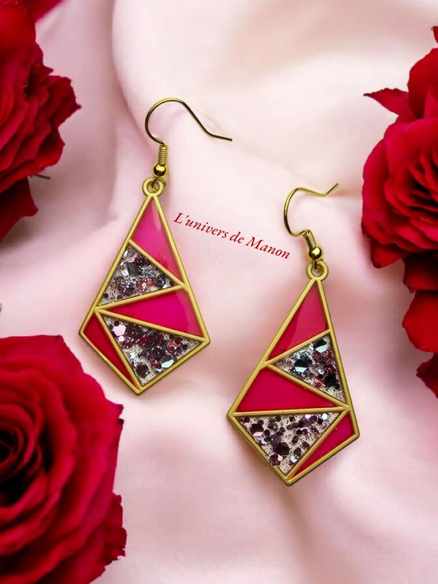 Boucle d&#039;oreilles géométrique 