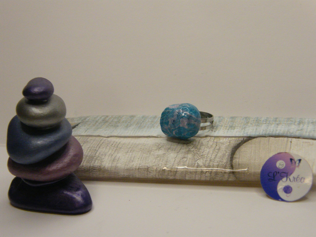 Boule de glace Bleu/Blanc