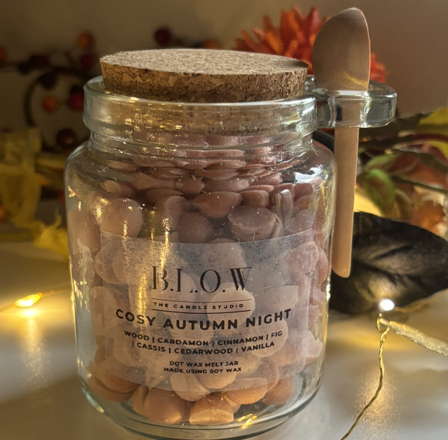 Cosy Autumn Night Dot Jar