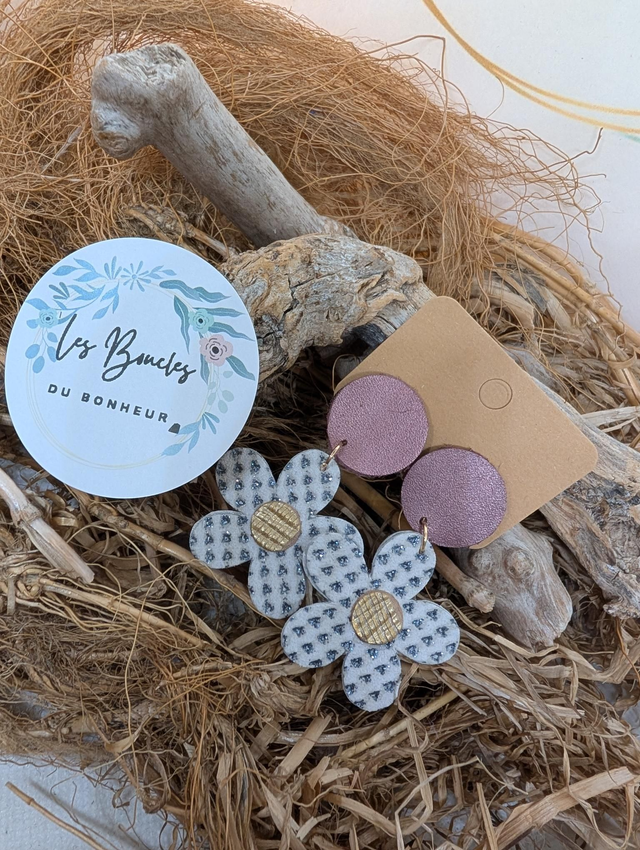 Boucles d&#039;oreilles Clips Baby Marguerite 