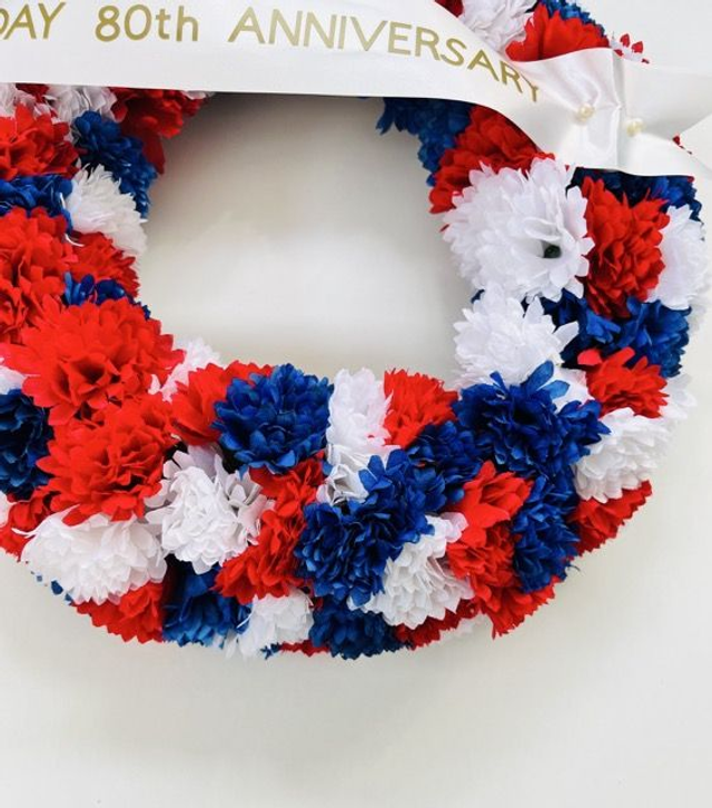 VE Day 80th Anniversary carnation wreath