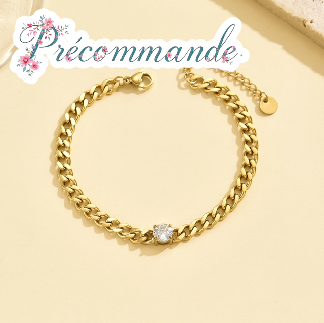 Bracelet DIAMOND Mailles Cubaines | PRÉCOMMANDE 