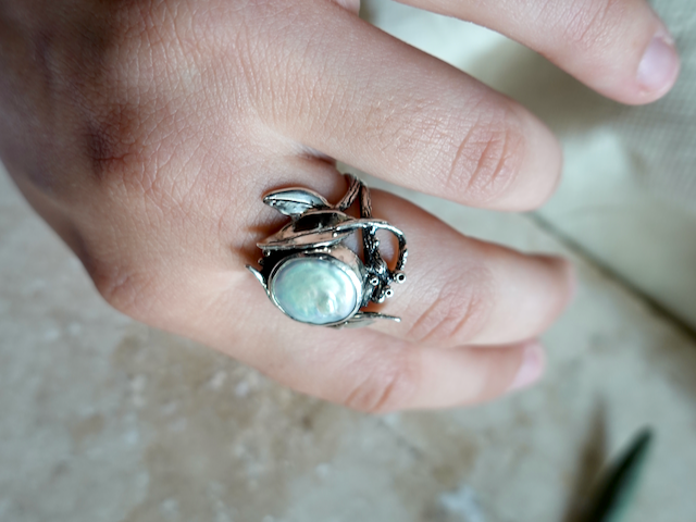 Anelli Curaes con perla barocca