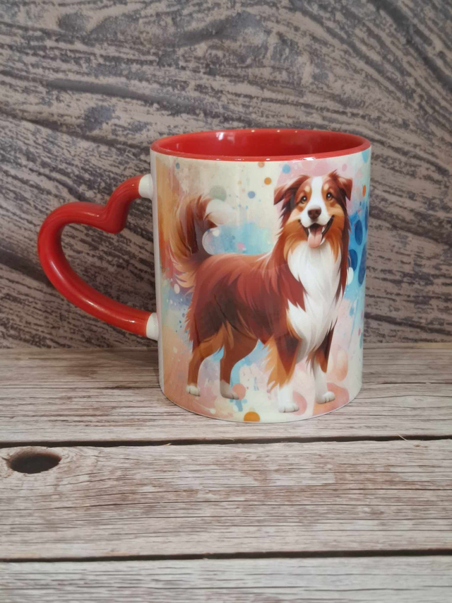 Collection Coloré Mug cœur rouge Berger Australien