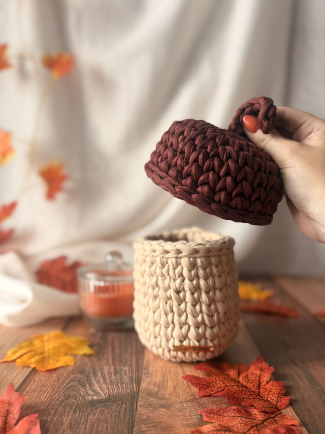 Petit panier gland au crochet