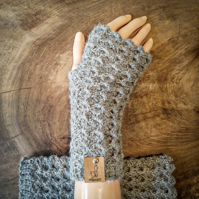 Mitaines gris chiné - collection élégance