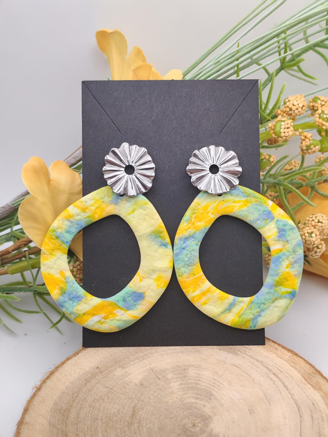 Victoria jaune citron/bleu