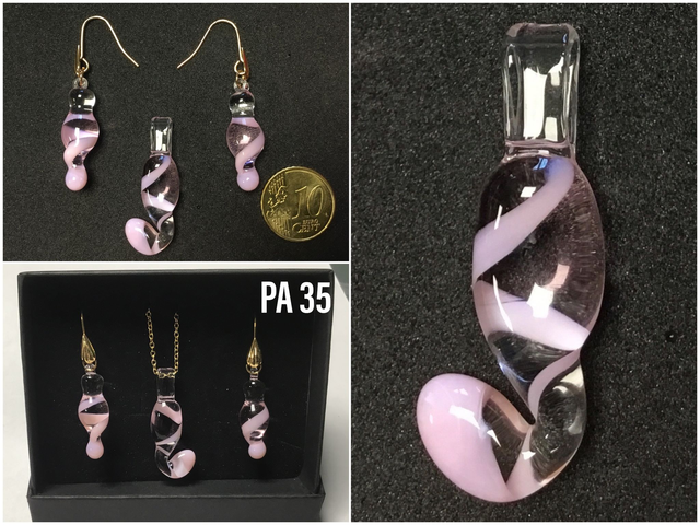 Parure pendentif et boucles d’oreilles réf PA 035