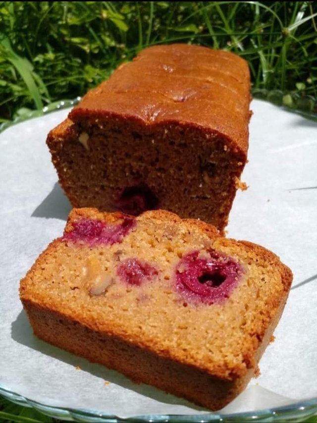 Cake amandes noix cerises