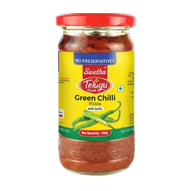 Telugu foods Green Chilli Pickle- 300g
