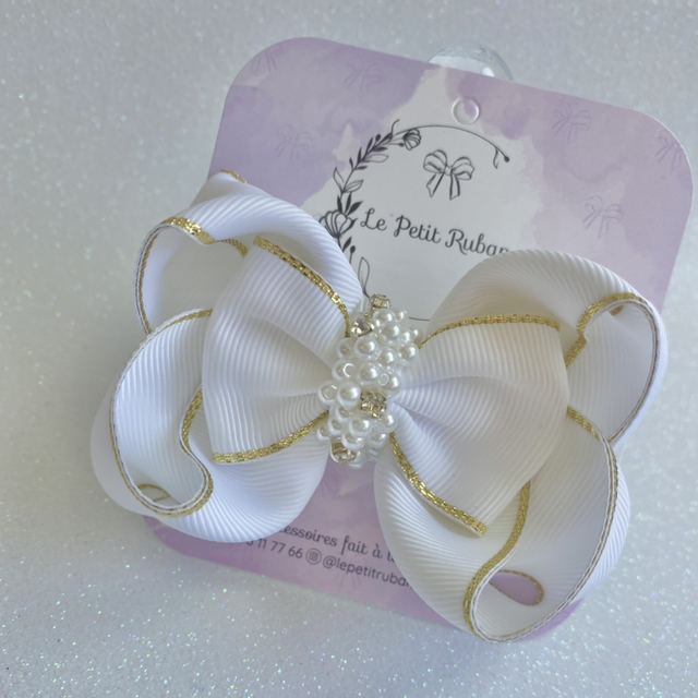 Grande barrette brodé de perles 