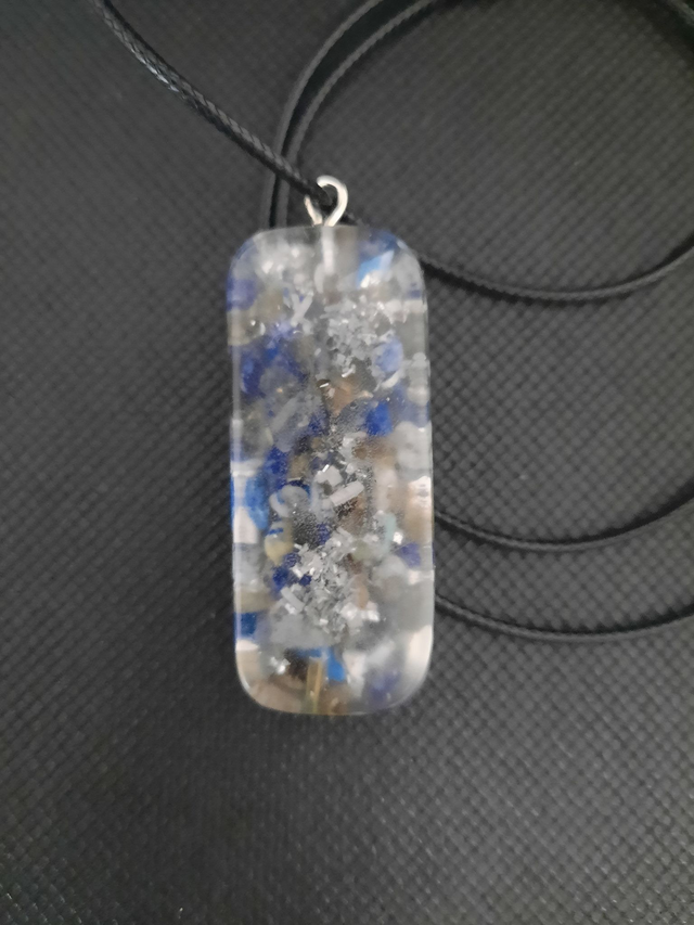 Pendentif Orgonite Labradorite / Lapis Lazuli