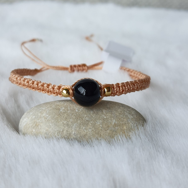 Bracelet femme 1 pierre "Onyx" 